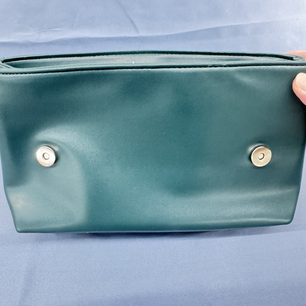 Steve Madden Quilted Bgali Chain Shoulder Bag Purse Emerald Green 11 Inch - Picture 5 of 9